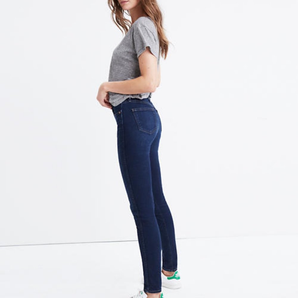 Madewell 10" High Riser Skinny Jeans Raw Hem 25 - Picture 11 of 11